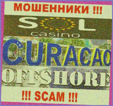Осторожно аферисты Sol Casino расположились в офшоре на территории - Кюрасао