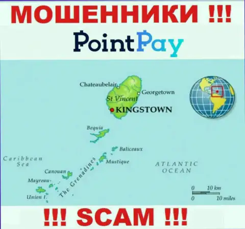 ПоинтПей - это мошенники, их место регистрации на территории St. Vincent & the Grenadines