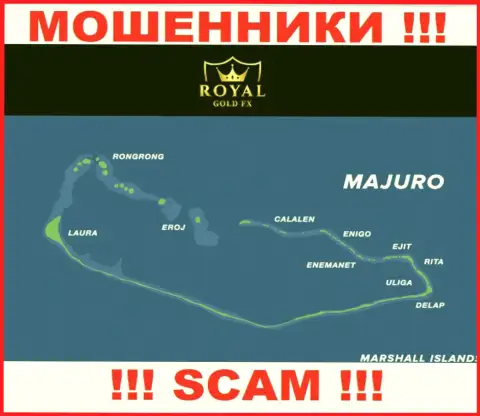 Лучше избегать работы с мошенниками Роял Голд Фх, Majuro, Marshall Islands - их место регистрации