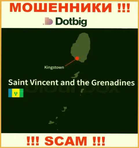 Dot Big имеют офшорную регистрацию: Kingstown, St. Vincent and the Grenadines - будьте очень осторожны, кидалы