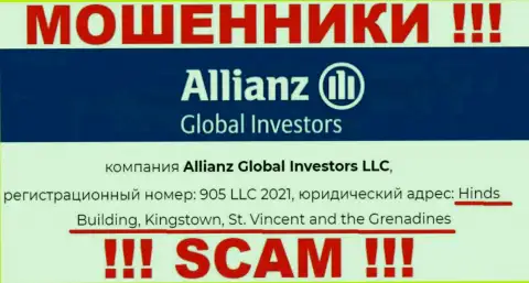 Офшорное местоположение Allianz Global Investors по адресу Hinds Building, Kingstown, St. Vincent and the Grenadines позволяет им безнаказанно обманывать