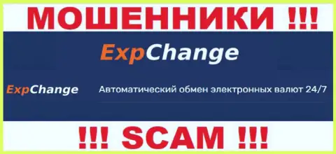 Криптовалютный обменник - это то на чем, якобы, специализируются интернет кидалы ExpChange Ru