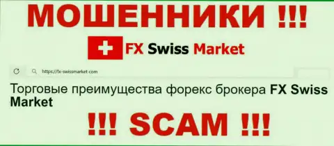 Тип деятельности FX-SwissMarket Com: Форекс - отличный заработок для мошенников