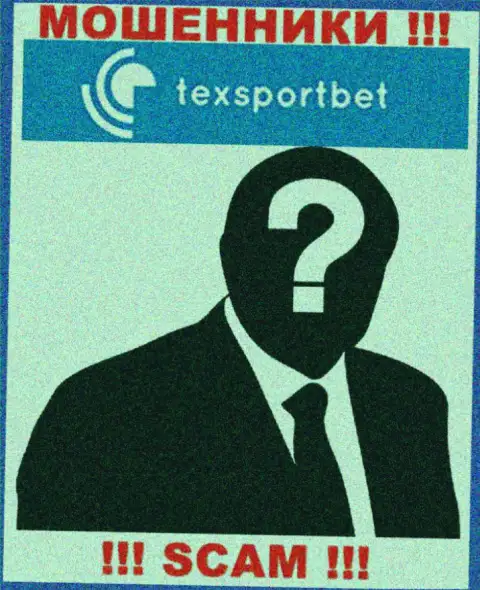 Никаких данных об своем руководстве, мошенники TexSportBet Com не приводят