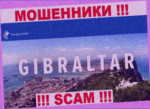 TexSportBet Com - это интернет мошенники, их место регистрации на территории Гибралтар
