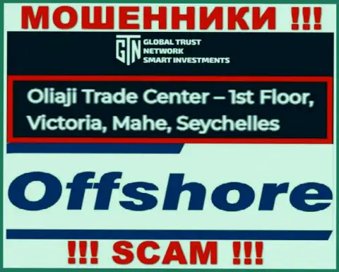 Офшорное местоположение ГТН Старт по адресу Oliaji Trade Center - 1st Floor, Victoria, Mahe, Seychelles позволяет им безнаказанно обманывать