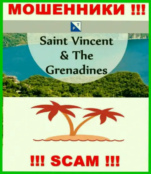 Офшорные интернет махинаторы ПлазаТрейд прячутся вот тут - Сент-Винсент и Гренадины