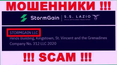 Информация о юридическом лице Storm Gain - это контора STORMGAIN LLC