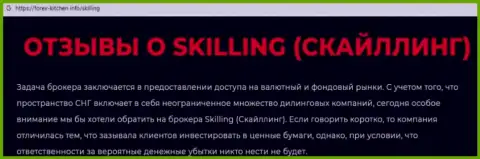 Skilling Com - это компания, взаимодействие с которой доставляет только потери (обзор)