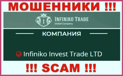 Infiniko Invest Trade LTD - это юридическое лицо интернет мошенников InfinikoTrade Com