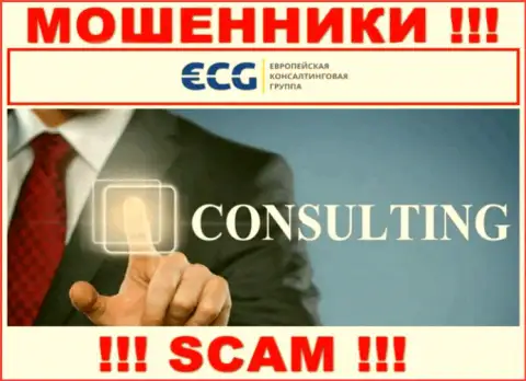 Consulting - это тип деятельности мошеннической компании EC-Group