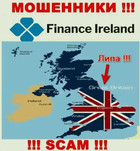 Аферисты Finance Ireland не представляют достоверную информацию относительно их юрисдикции