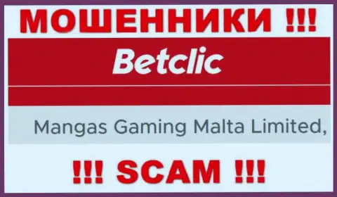 Сомнительная организация БетКлик Ком принадлежит такой же скользкой конторе Mangas Gaming Malta Limited