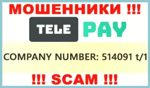 Рег. номер Tele-Pay Pw, который предоставлен шулерами на их веб-сайте: 514091 t/1