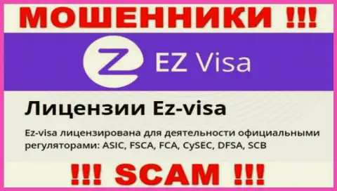 Преступно действующая контора ЕЗ Виза контролируется мошенниками - FSCA