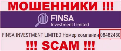 Как указано на официальном информационном ресурсе мошенников Финса: 08482480 - это их рег. номер