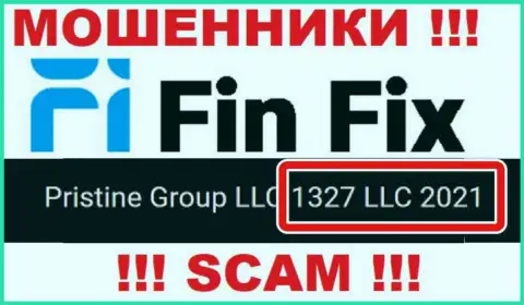 Номер регистрации очередной незаконно действующей конторы FinFix - 1327 LLC 2021