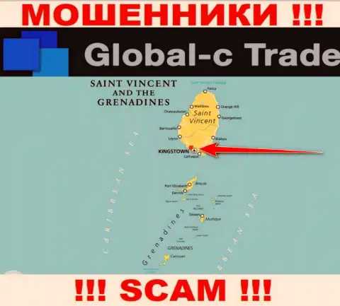 Осторожно мошенники Глобал-С Трейд зарегистрированы в офшорной зоне на территории - Сент-Винсент и Гренадины
