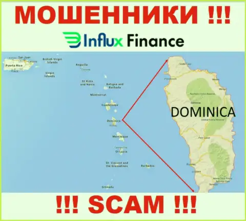Компания InFluxFinance - это интернет-кидалы, базируются на территории Commonwealth of Dominica, а это оффшор