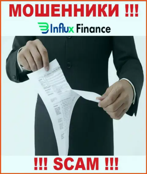 InFluxFinance не имеет лицензии на ведение своей деятельности - это РАЗВОДИЛЫ