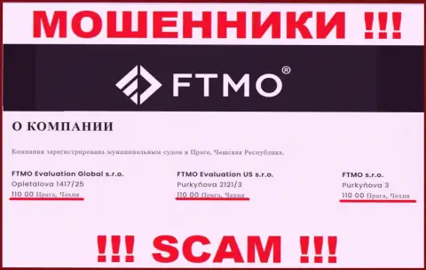 FTMO Com - это типичный лохотрон, официальный адрес компании - липовый