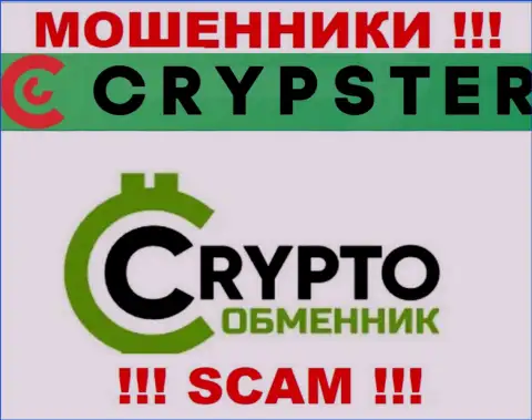 Crypster Net заявляют своим клиентам, что оказывают услуги в области Криптовалютный обменник