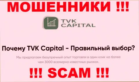 Брокер - это область деятельности, в которой мошенничают TVK Capital