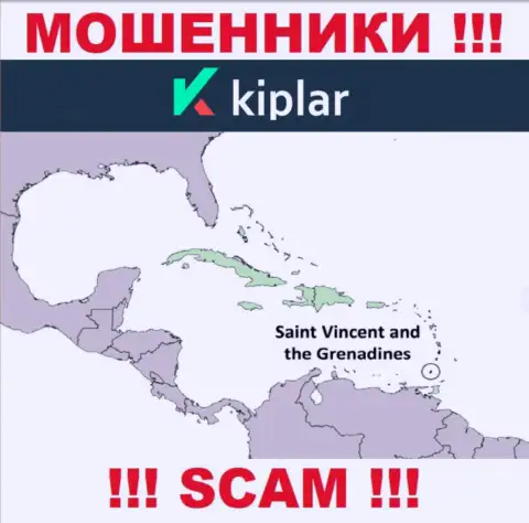 ЛОХОТРОНЩИКИ Kiplar имеют регистрацию невероятно далеко, а именно на территории - St. Vincent and the Grenadines