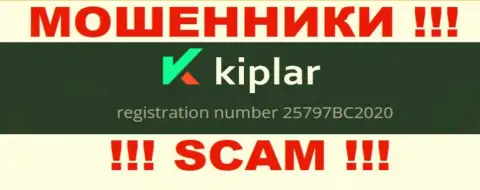 Регистрационный номер конторы Киплар Ком, в которую сбережения рекомендуем не отправлять: 25797BC2020