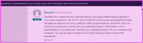 Честный отзыв реального биржевого трейдера дилингового центра Зинейра Ком, позаимствованный с веб-сайта Gorodfinansov Com