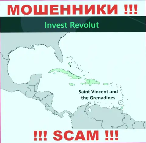 Invest Revolut базируются на территории - Kingstown, St Vincent and the Grenadines, избегайте сотрудничества с ними