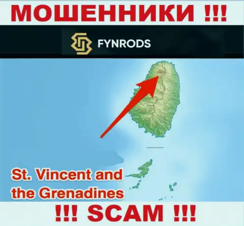 Fynrods Com - это АФЕРИСТЫ, которые зарегистрированы на территории - Сент-Винсент и Гренадины