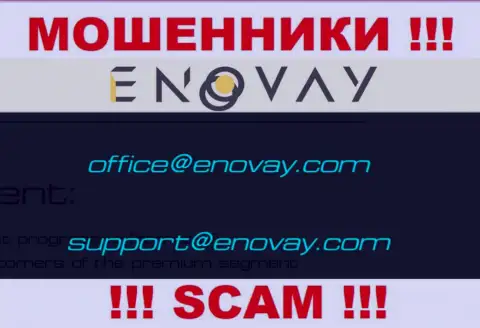 Электронный адрес, который ворюги EnoVay показали на своем официальном онлайн-ресурсе