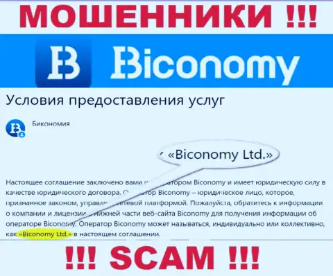 Юридическое лицо, владеющее internet мошенниками Biconomy - это Biconomy Ltd