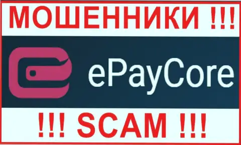 Логотип МОШЕННИКА EPayCore Com