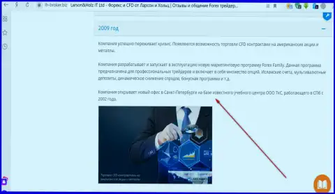 На официальном сайте forex брокерской организации Ларсон Хольц отмечено, что организация Трейдинговая компания Санкт-Петербурга (ТКС) является ни кем иным, как ее региональным представительством